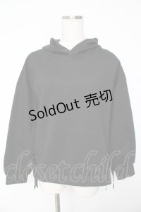 axes femme / サイドリボンパーカープルオーバー F 黒 Y-25-11-01-058-AX-TO-SZ-ZY