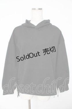 画像1: axes femme / サイドリボンパーカープルオーバー F 黒 Y-25-11-01-058-AX-TO-SZ-ZY