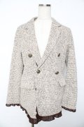 axes femme / ツイードダブルジャケット  ベージュ Y-25-11-01-059-AX-JA-SZ-ZY