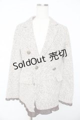 axes femme / ツイードダブルジャケット  ベージュ Y-25-11-01-059-AX-JA-SZ-ZI