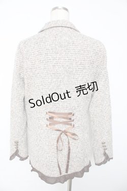 画像2: axes femme / ツイードダブルジャケット  ベージュ Y-25-11-01-059-AX-JA-SZ-ZI