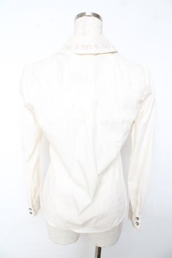 画像2: axes femme / ローズ刺繍ブラウス M キナリ Y-25-11-01-063-AX-BL-SZ-ZY