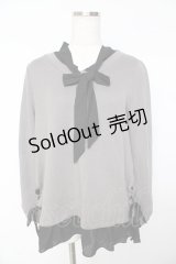 axes femme / ボウタイシャツレイヤードプルオーバー M グレー Y-25-11-01-067-AX-TO-SZ-ZY