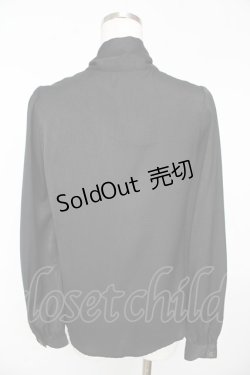 画像2: Secret Honey / フロントフリルボウタイブラウス 2 黒 Y-25-11-01-068-CA-BL-SZ-ZY