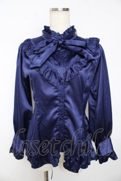 画像1: ATELIER PIERROT / Lumiere ブラウス F ネイビー Y-25-11-01-070-EL-BL-SZ-ZY