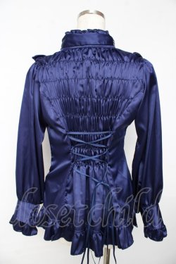 画像2: ATELIER PIERROT / Lumiere ブラウス F ネイビー Y-25-11-01-070-EL-BL-SZ-ZY