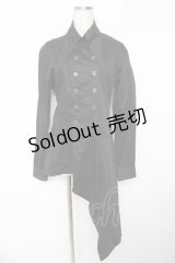BPN FOR MEN / アシンメトリーロングシャツ M 黒 Y-25-11-01-072-GO-BL-SZ-ZY
