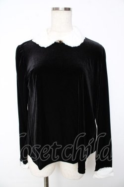 画像1: Angelic Pretty / Velvet Ribbonカットソー  黒 Y-25-11-01-075-AP-TO-SZ-ZY