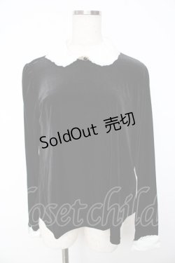 画像1: Angelic Pretty / Velvet Ribbonカットソー  黒 Y-25-11-01-075-AP-TO-SZ-ZY