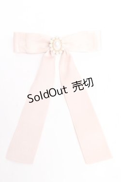 画像1: Maison de FLEUR / パールビジューリボンバレッタ  ピンク Y-25-11-01-012-LO-AC-SZ-ZY