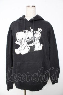 画像1: yaponskii / よだれベアパーカー 2 ブラック Y-25-11-01-080-PU-TO-SZ-ZY