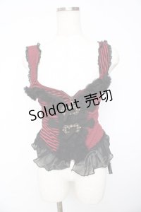 ALGONQUINS / マルチボーダービスチェ F 赤×黒 Y-25-11-01-081-AL-TO-SZ-ZY