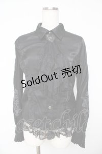 ALGONQUINS / ジャボ付きブラウス F 黒 Y-25-11-01-082-AL-BL-SZ-ZY