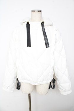 画像1: axes femme POETIQUE / ダイヤキルトエコダウンコート  白 Y-25-11-01-083-AX-CO-SZ-ZY