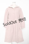 axes femme / 額縁風刺繍フード付きコート M ピンク Y-25-11-01-086-AX-CO-SZ-ZY
