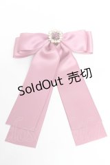 Maison de FLEUR / ビジューサテンリボンバレッタ  ダークピンク Y-25-11-01-013-LO-AC-SZ-ZY