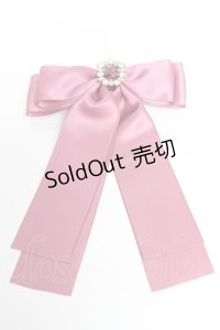 Maison de FLEUR / ビジューサテンリボンバレッタ  ダークピンク Y-25-11-01-013-LO-AC-SZ-ZY