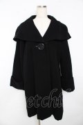 PEACE NOW / 1つボタンコート  黒 Y-25-11-01-088-PU-CO-AS-ZY