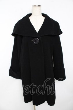 画像1: PEACE NOW / 1つボタンコート  黒 Y-25-11-01-088-PU-CO-AS-ZY