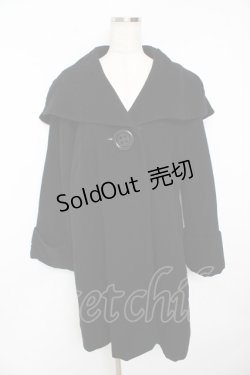 画像1: PEACE NOW / 1つボタンコート  黒 Y-25-11-01-088-PU-CO-AS-ZY