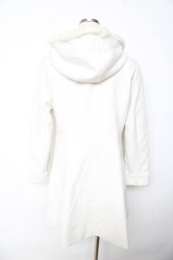 画像2: LODISPOTTO / フード付きビジューボタンコート  白 Y-25-11-01-089-LO-CO-SZ-ZY