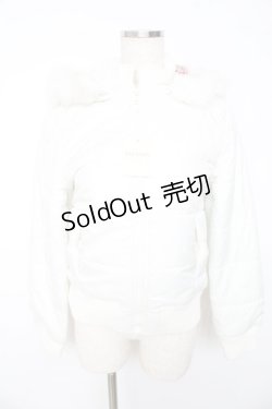 画像1: LIZ LISA / ファーフードダウンジャケット  白 Y-25-11-01-091-LO-CO-SZ-ZY