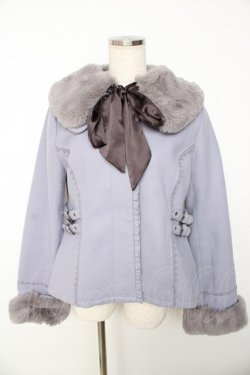 画像1: axes femme / ファー襟ベルトデザインコート F ラベンダー Y-25-11-01-094-AX-CO-SZ-ZY