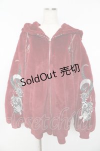 REFLEM / ドラゴン刺繍BIGファーパーカーファーブルゾン  ワイン Y-25-11-01-097-PU-CO-SZ-ZY