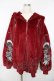 画像1: REFLEM / ドラゴン刺繍BIGファーパーカーファーブルゾン  ワイン Y-25-11-01-097-PU-CO-SZ-ZY (1)