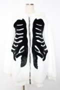 PSYCHO NATION / ボーンファー フードブルゾン  白 Y-25-11-01-098-PU-JA-SZ-ZY