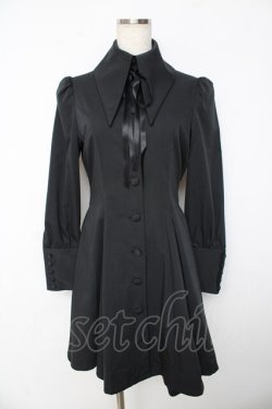 画像1: ATELIER BOZ / 長袖キャロルワンピース  黒 Y-25-11-01-099-EL-OP-SZ-ZY