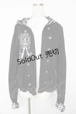 画像1: PUTUMAYO / エンブレム刺繍フード付ジャケット  黒 Y-25-11-01-101-PT-JA-SZ-ZY