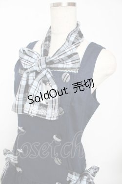 画像3: PUTUMAYO / チェックリボンダブルワンピ  紺 Y-25-11-01-105-PT-OP-SZ-ZY