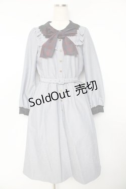 画像1: Secret Honey / ピンタックフリルロングシャツワンピース 2 グレー Y-25-11-01-106-CA-OP-SZ-ZY