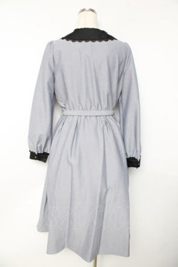 画像2: Secret Honey / ピンタックフリルロングシャツワンピース 2 グレー Y-25-11-01-106-CA-OP-SZ-ZY