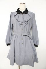 Secret Honey / ラッフルフリルシャツワンピース 2 グレー Y-25-11-01-107-CA-OP-SZ-ZY