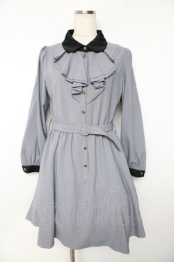 画像1: Secret Honey / ラッフルフリルシャツワンピース 2 グレー Y-25-11-01-107-CA-OP-SZ-ZY