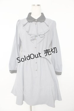 画像1: Secret Honey / ラッフルフリルシャツワンピース 2 グレー Y-25-11-01-107-CA-OP-SZ-ZY
