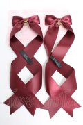 LOTUS ribbon / ツインテールリボンバレッタ  ワイン Y-25-11-01-016-EL-ZA-SZ-ZY