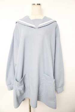 画像1: Candy Stripper / BIG SAILOR WAFFLE ワンピース 2 サックス Y-25-11-01-108-PU-OP-SZ-ZY