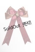 【SALE】LOTUS ribbon / リボンクリップ  ブラウン×ワイン Y-25-11-01-017-EL-AC-SZ-ZT487-F004