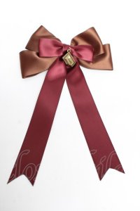 LOTUS ribbon / リボンクリップ  ブラウン×ワイン Y-25-11-01-017-EL-AC-SZ-ZT487-F004