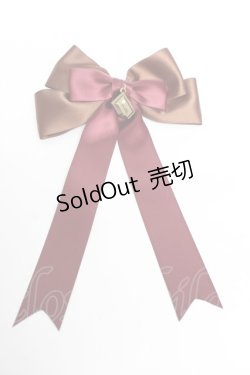 画像1: 【SALE】LOTUS ribbon / リボンクリップ  ブラウン×ワイン Y-25-11-01-017-EL-AC-SZ-ZT487-F004