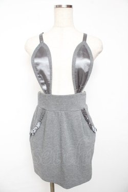 画像1: one spo / バニーイヤーサス付きスカート M グレー Y-25-11-01-113-PU-SK-SZ-ZY