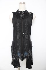 Desoro Works / 琉球浪漫物語 第二章襟付き襟付きタンクトップ  黒 Y-25-11-01-115-GO-OP-SZ-OS