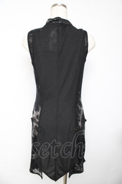 画像2: Desoro Works / 琉球浪漫物語 第二章襟付き襟付きタンクトップ  黒 Y-25-11-01-115-GO-OP-SZ-ZY