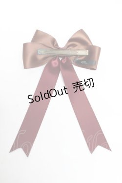 画像2: 【SALE】LOTUS ribbon / リボンクリップ  ブラウン×ワイン Y-25-11-01-017-EL-AC-SZ-ZT487-F004
