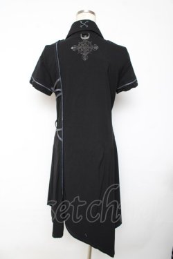 画像2: Ozz Croce / アシンメトリーシャツワンピース  黒 Y-25-11-01-116-OO-OP-SZ-ZY