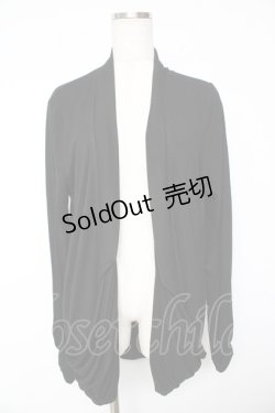 画像1: Ozz Croce / サイドポケットカーディガン  黒 Y-25-11-01-117-OO-TO-SZ-ZY