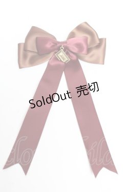 画像1: 【SALE】LOTUS ribbon / リボンクリップ  ブラウン×ワイン Y-25-11-01-018-EL-AC-SZ-ZT487-F004